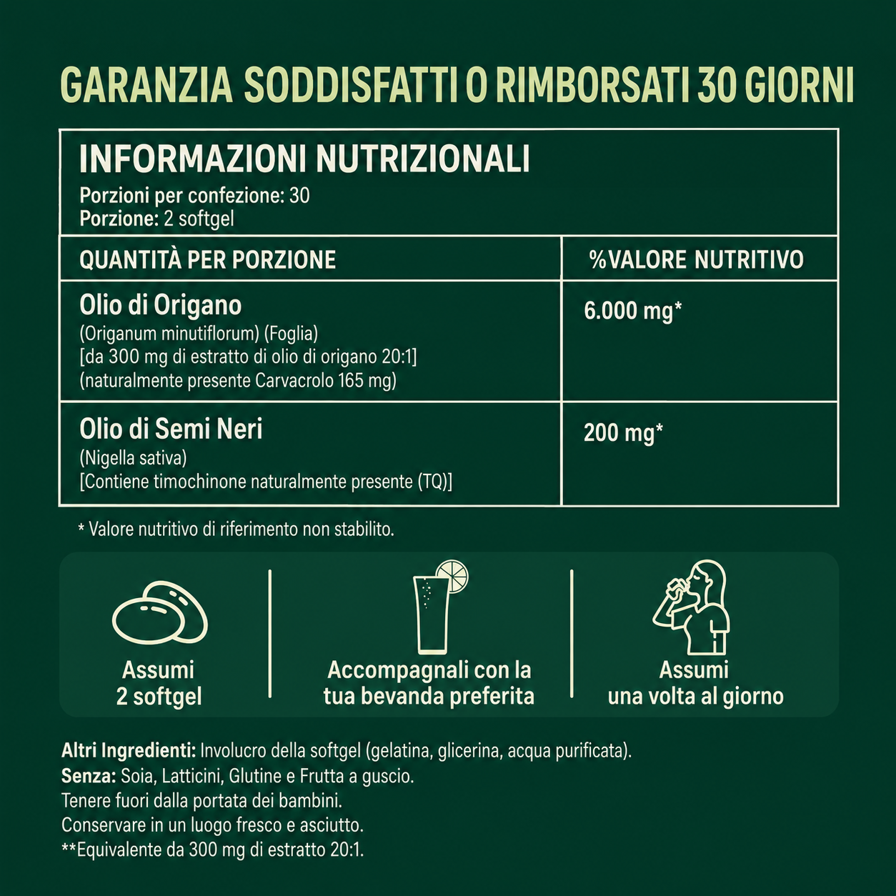 Lunaria® Gelatine di Olio di Origano